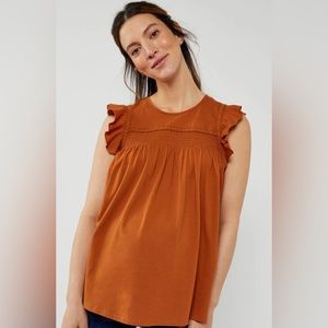 Ruffle Sleeve Maternity Top